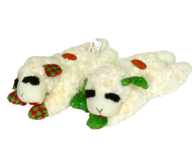 Christmas Lamb Chop With Print Dog Toy, Lamb Chop dog toys, Lamb Chop, Pet Essentials Warehouse