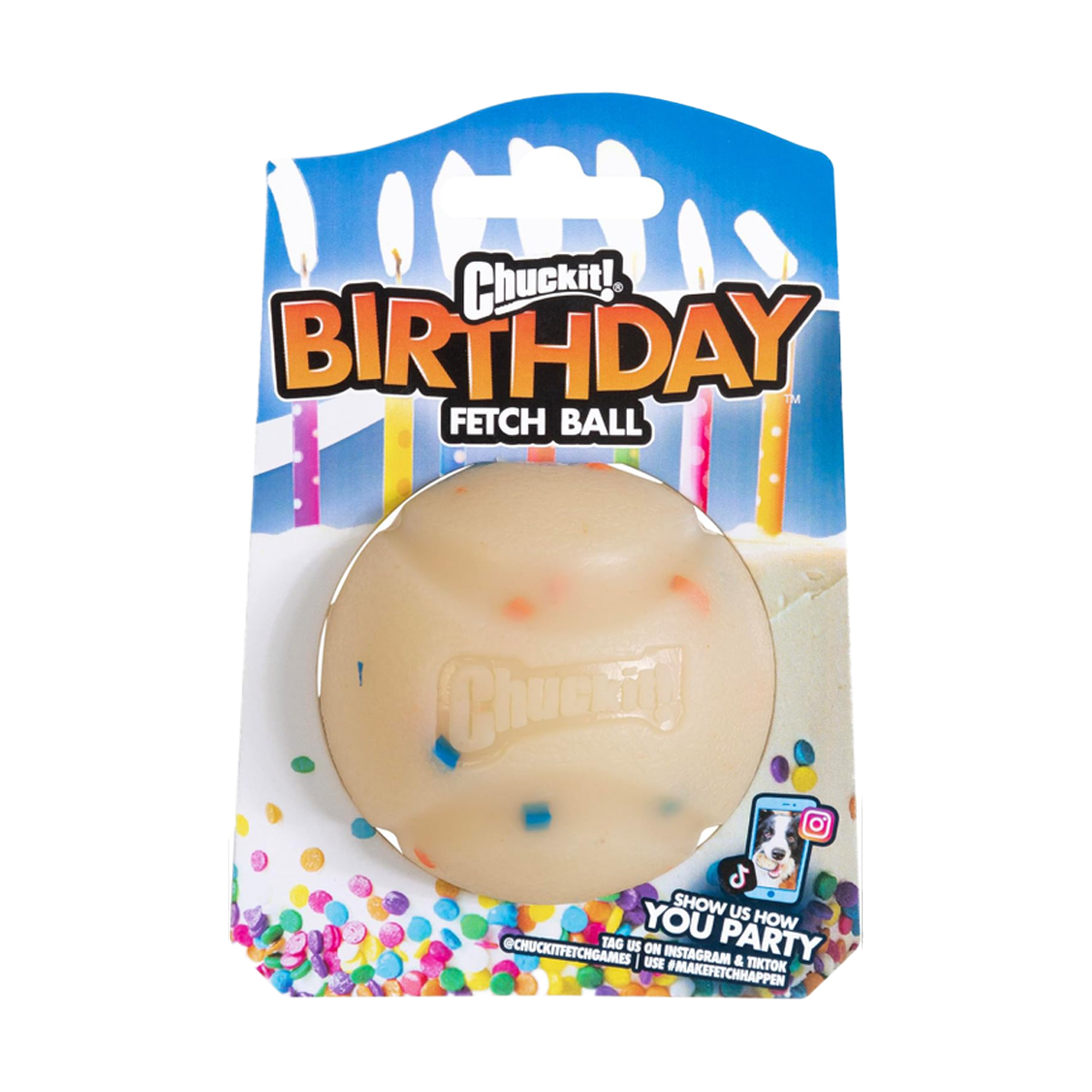 Chuckit Birthday Fetch Ball, Chuck it fetch ball, Chuckit, Dog Ball, Pet Essentials Warehouse