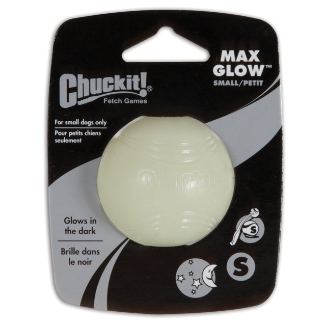 Chuckit Max Glow Ball, Small chuckit ball, Glow in the dark ball, Pet Essentials Warehouse