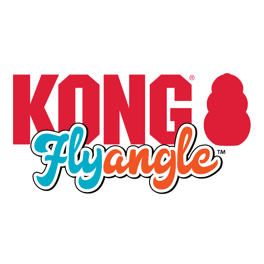 Kong Flyangle Fetch logo, kong flyangle pet essentials warehouse