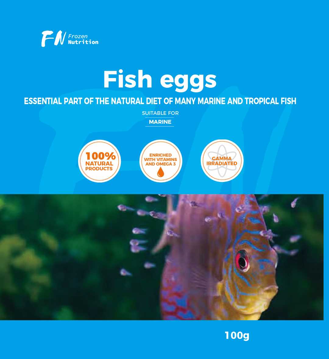 Frozen Nutrition Fish Egg, Fish Eggs or fish, Pet Essentials Warehouse