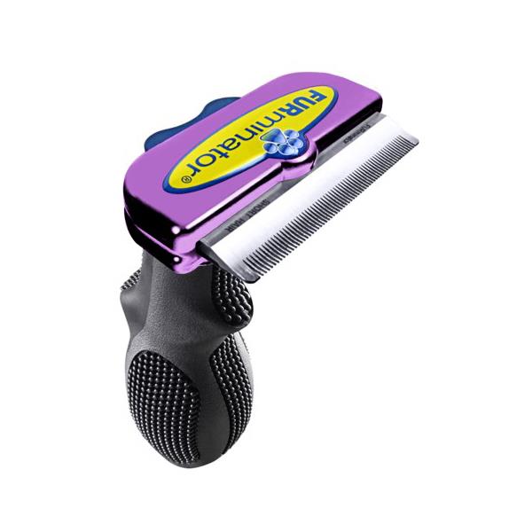 Furminator Cat deShedding Metallic Tool purple, Furminator tool for cats with no packaging, pet essentials warehouse