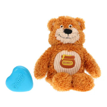 Guru Soft Scents Bear Dog Toy, Honey scented bear, pet Essentials Warehouse