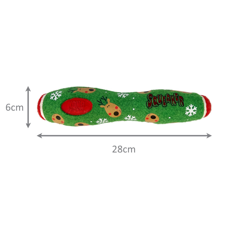 Kong Christmas AirDog Squeaker Stick large, pet essentials warehouse