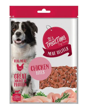 Its Treat Time Chicken Bites, Chicken bites for dogs, Training treats for dogs, pet Essentials Warehouse