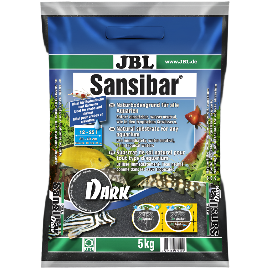 JBL Sansibar Dark Substrate, Substrate for fish tanks, Fish tank sand, Pet Essentials Warehouse