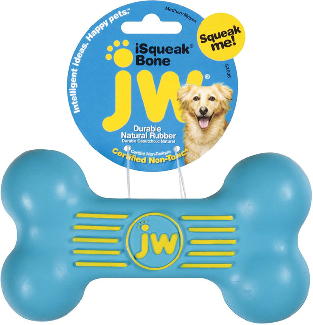 JW iSqueak Bone Dog Toy, Large squeaker bone, Pet Essentials warehouse