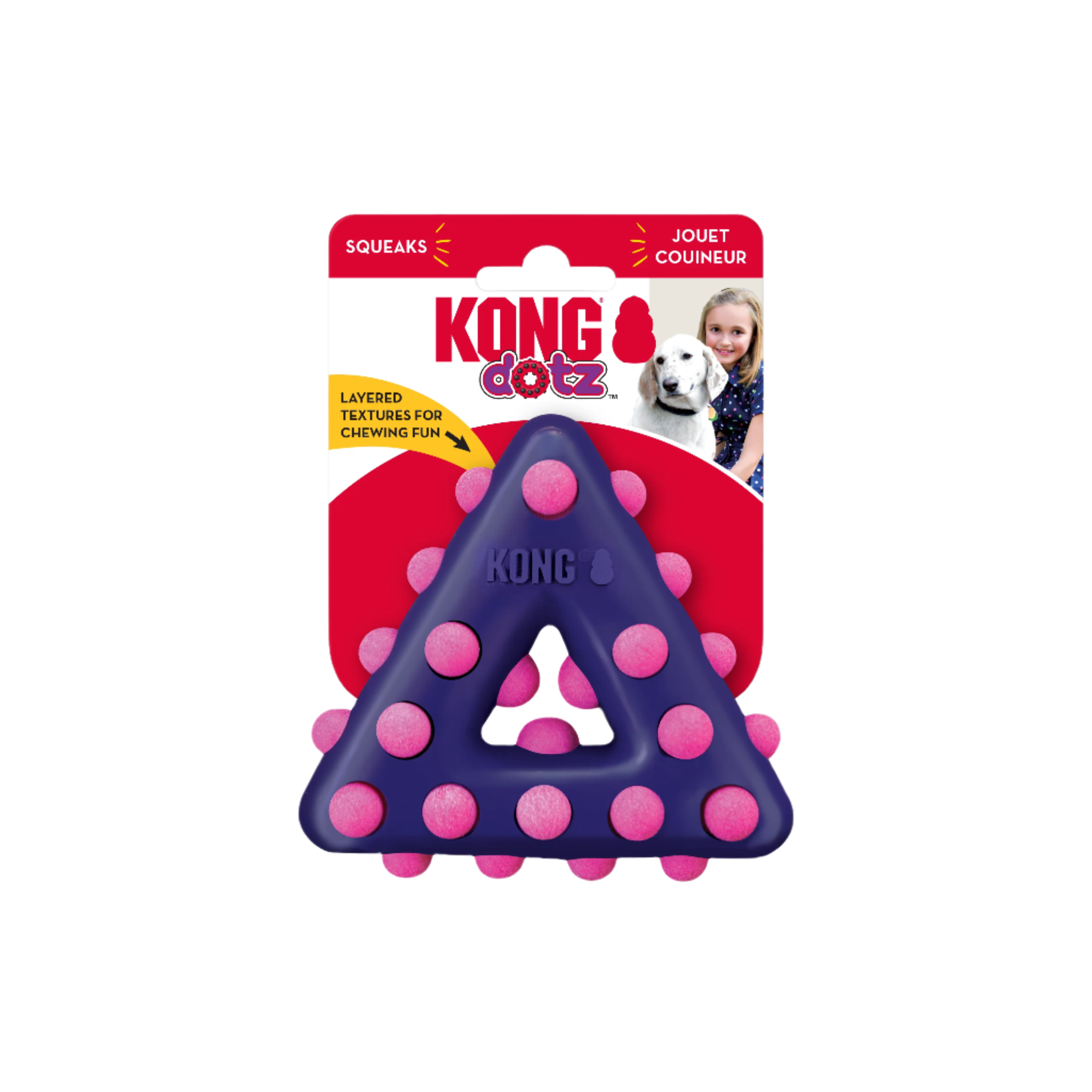 Kong Dotz Triangle Large, Kongs dog toys, toys for dogs, Pet Essentials Warehouse