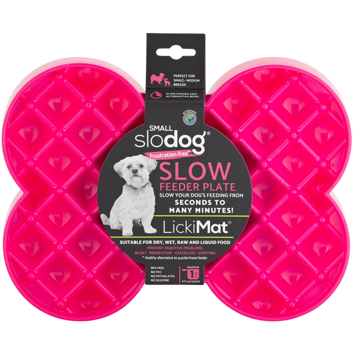 LickiMat Small Slodog Pink, Slow Feeder, Lickimat, Small breed lick mat, Pet Essentials Warehouse