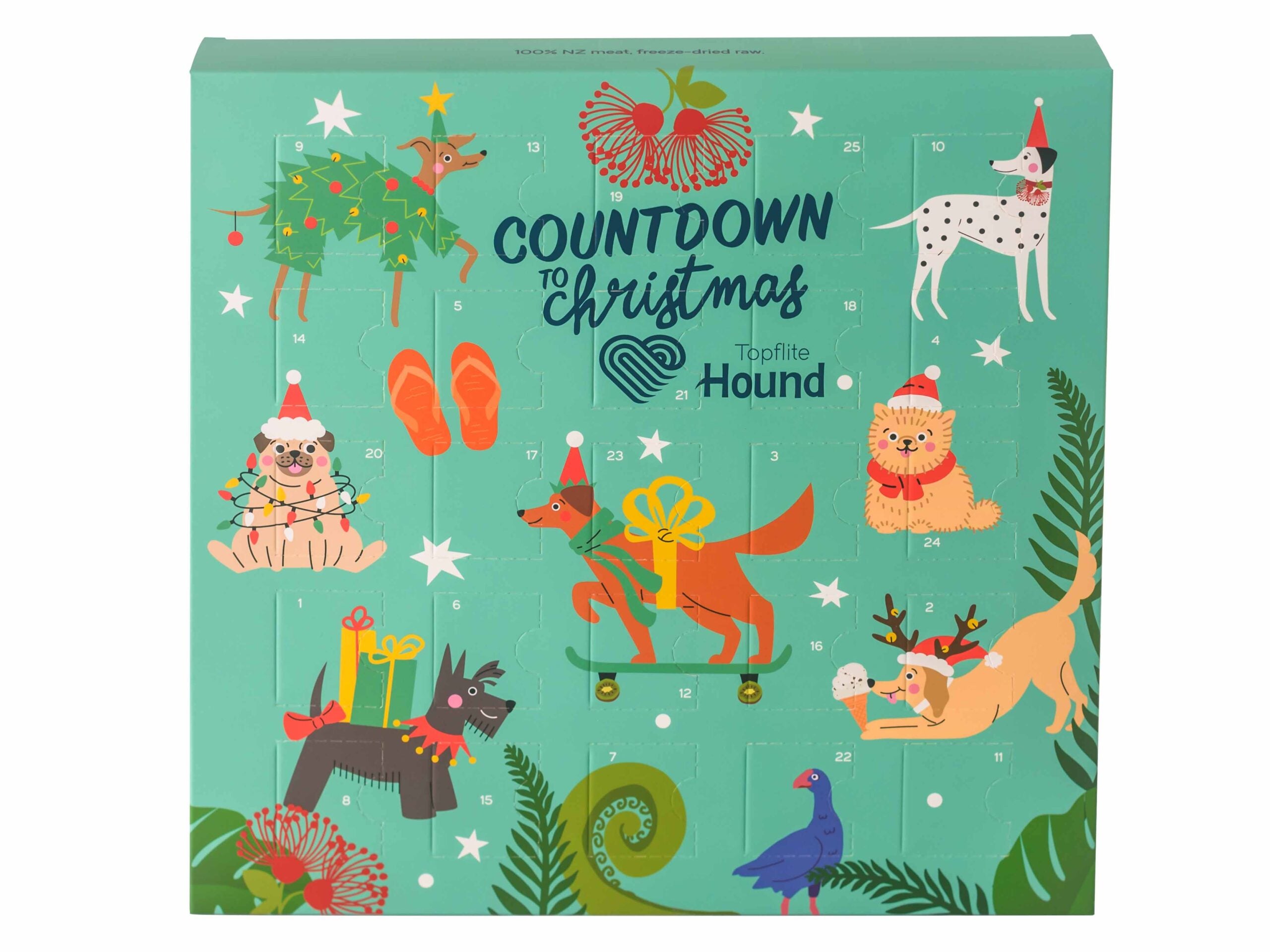 Topflite Hound Advent Calendar, Countdown calendar for dogs, Topflite calendar, Christmas for dogs, Pet Essentials Warehouse 