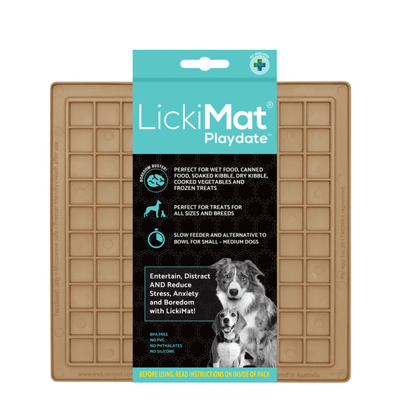 LickiMat Classic Playdate Coffee, Slow feeding mat, Pet Essentials Warehouse