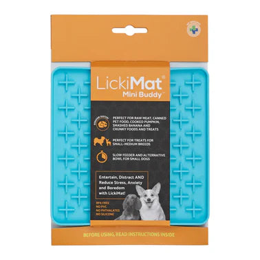 Lickimat Classic Mini Buddy Blue, Lickimats for dogs, Pet Essentials Warehouse