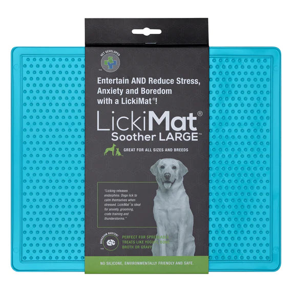 Lickimat Classic Soother Blue, Large licki mat, Pet Essentials Warehouse