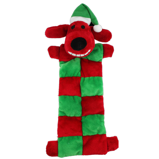 Loofa Xmas Squeaker Mat, Loofa dog toys, Plush toys for dogs, Pet Essentials Warehouse