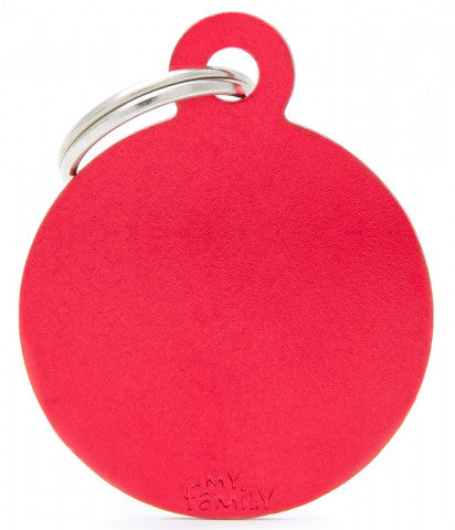 My Family Basic Circle Red Tag