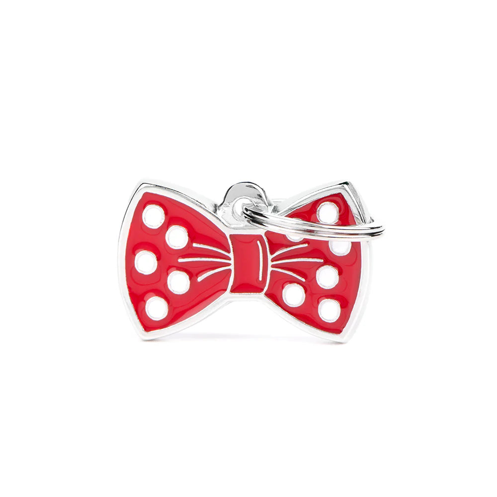 My Family Charm Bow Red, Dog Tag, Name tag for pets, Pet Essentials Warehouse