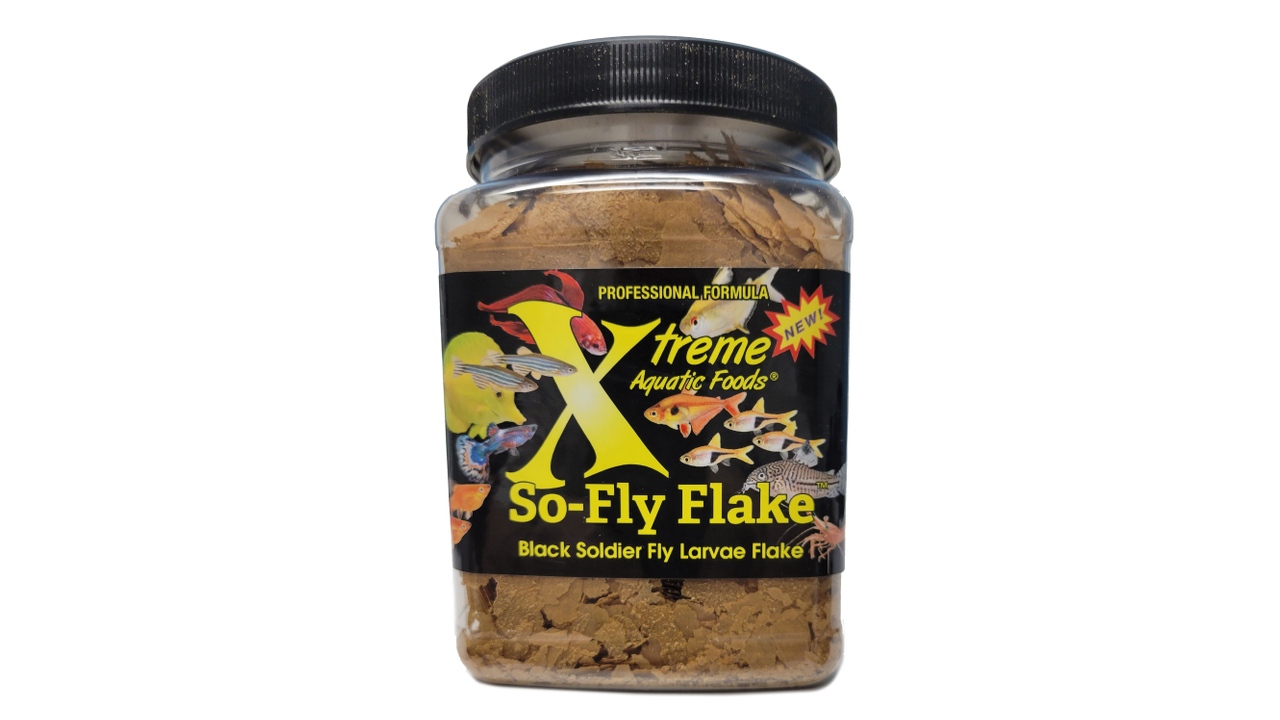 Xtreme So-Fly Flakes Fish Food 99g, Black Soldier Fly Larvae Flake Fish Food, Pet Essentials Warehouse