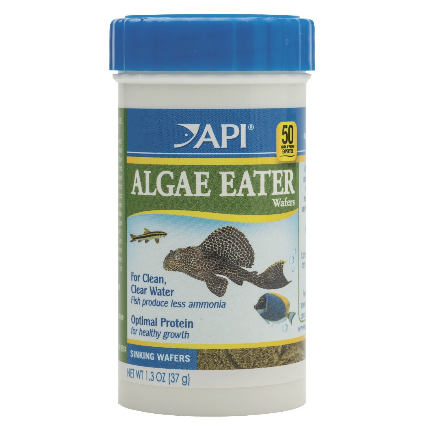 API Algae Eater Wafers 37g, Bottom Feeder Fish Food, API Fish Food, Pet Essentials Warehouse