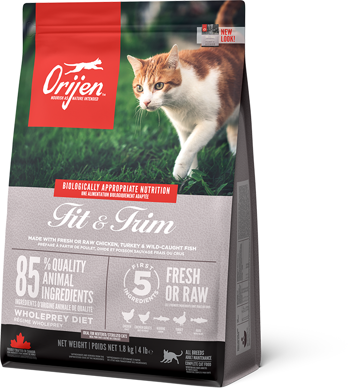 Orijen Fit and Trim Cat Food, Dry Cat Food, Fit and trim cat food, Weight loss food for cats, Pet Essentials