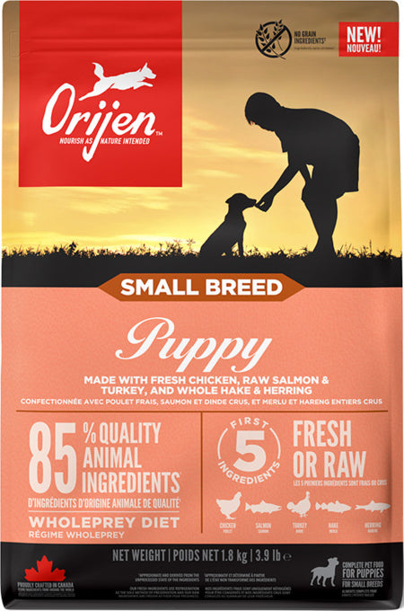 Orijen Puppy Small Breed Dog Food, Small breed dog food, dog food for dogs, Orijen dog food, Small Breed puppy food, High protein dog food, Pet Essentials Warehosue