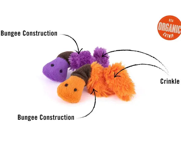 Feline Frenzy Wiggly Wormies Cat Toy, Cat toys, crinkle cat toys, pet essentials Warehouse