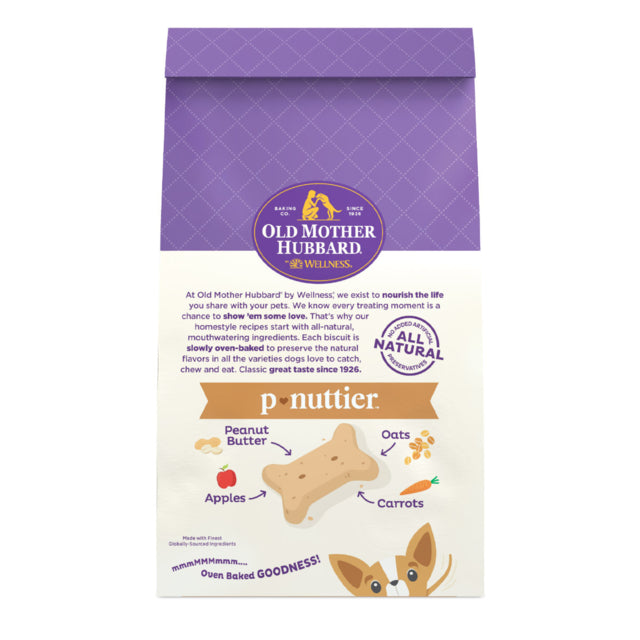 Old Mother Hubbard P-Nuttier Mini Dog Treats, Back of packaging, Pet Essentials Warehouse