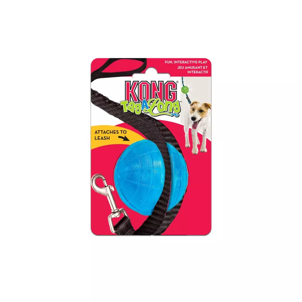 KONG TagALong Ball, Kongs ball, Ball on lead, Pet Essentials  Warehouse
