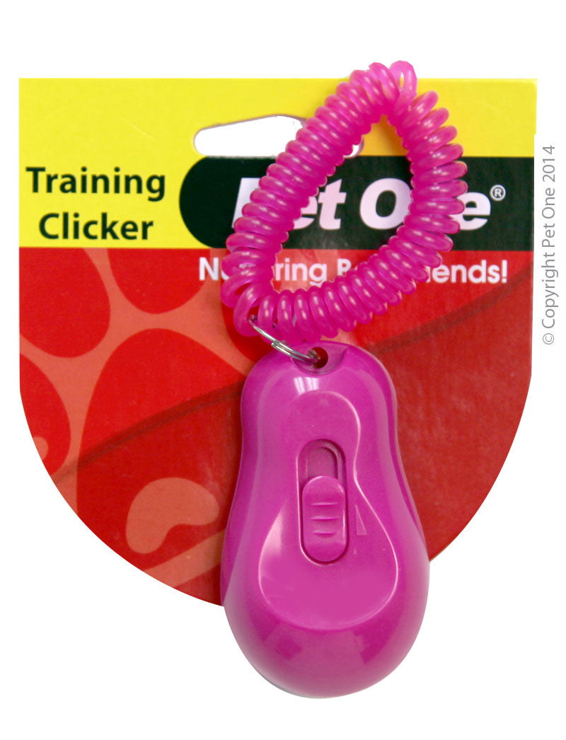 Pet One Training Clicker pink volume adjuster, pet essentials warehouse