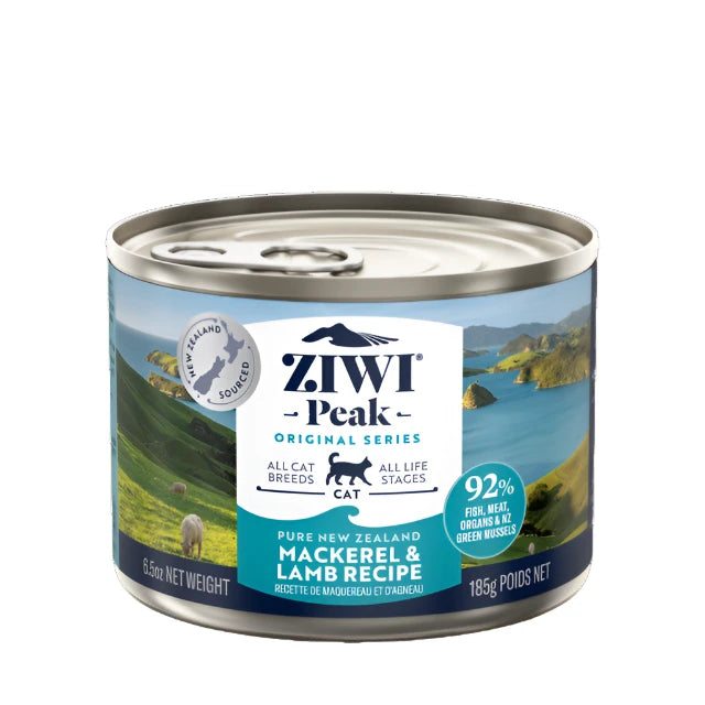 Ziwi Peak Mackerel And Lamb Wet Cat Food, Newzealand made cat food, Ziwipeak cat food, All life stages for cats, Mackerel and lamb cat food, Pet Essentials Warehouse