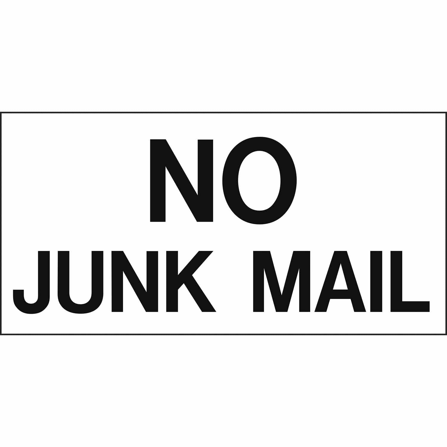 Plastic Sign No Junk Mail Sign, Signs, Pet Essentials Warehouse
