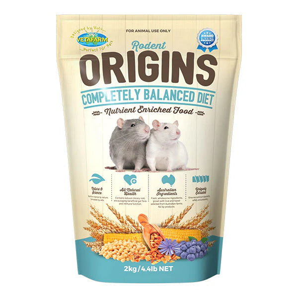 VetaFarm Origins Rodent Diet, Complete Balanced, Rodent food, Rat food, Food for rats, Pet Essentials Warehouse