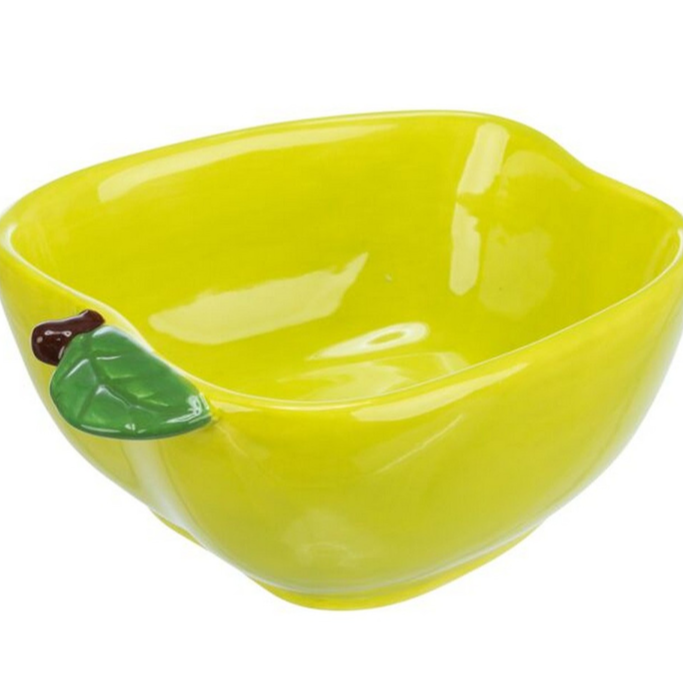 Ceramic Apple Bowl, Ceramic Apple Bowl Small Pet, Pet Essentials Warehouse