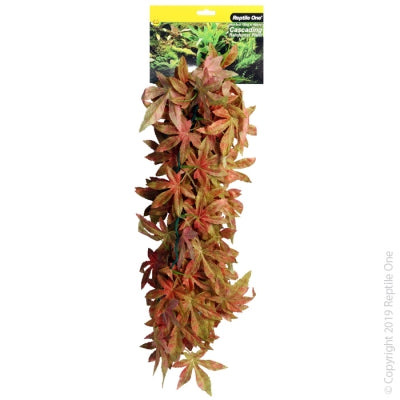 Reptile One Plastic Plant Hanging Sativia Red, Plastic hanging plants for reptiles, Pet Essentials Warehouse