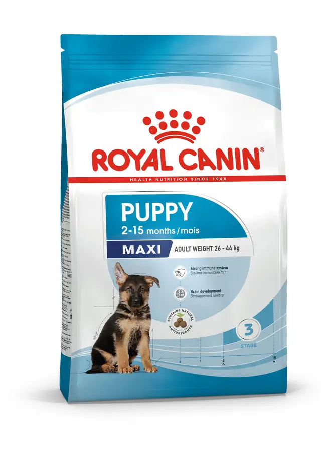 Royal Canin Maxi Puppy Dry Dog Food, Royal Canin dog food, Puppy food, Pet Essentials Warehouse
