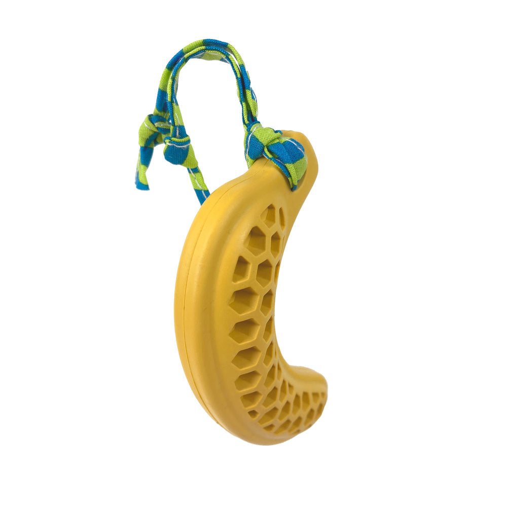 Ruff Play Rubber Dental Banana Dog Toy, chew toys for dogs, Pet Essentials Warehouse