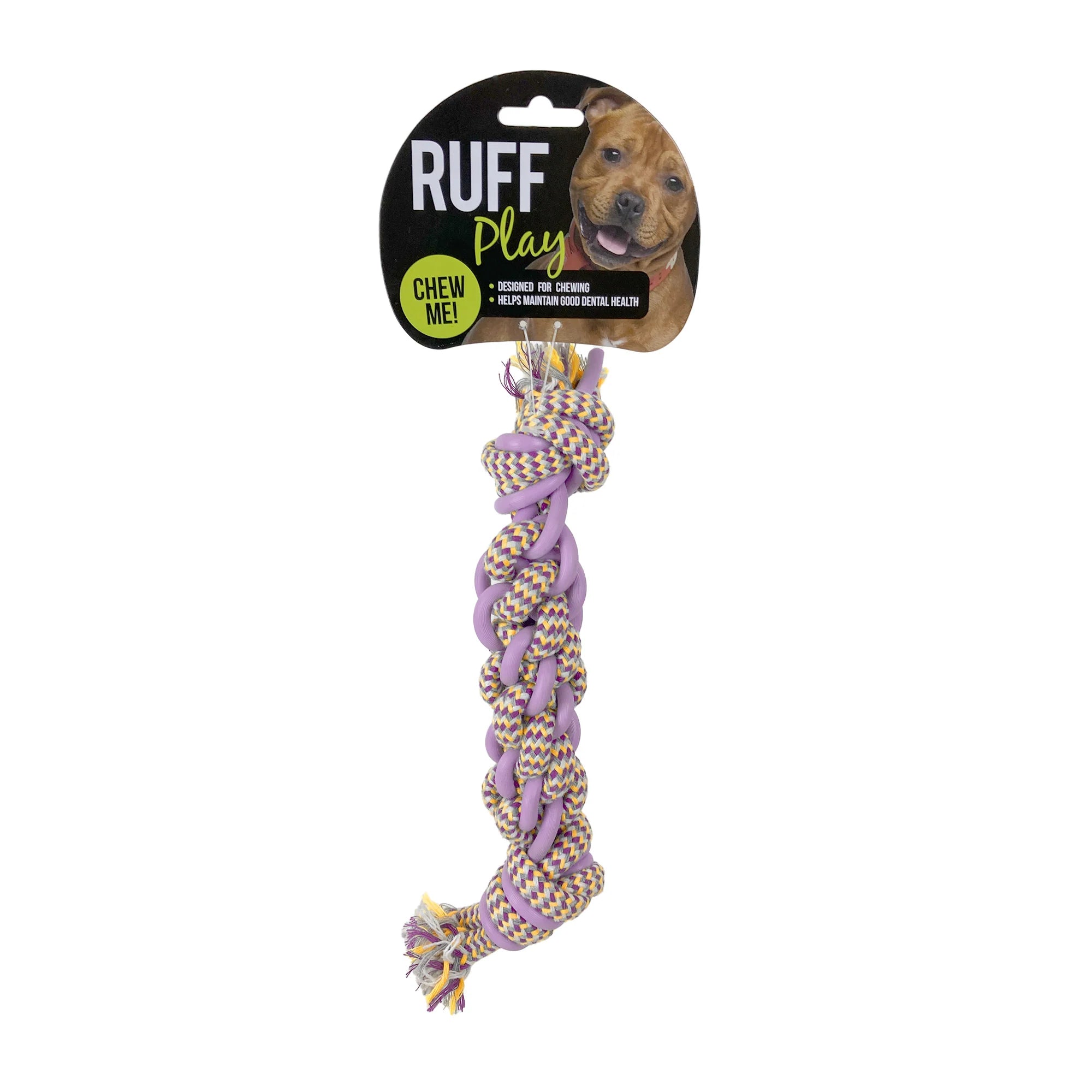 Ruff Play TPR/Rope Chew Dental Bone, Chew rope for dogs, Rope toys for dogs, Ruff Play rope toys, Pet Essentials Warehouse