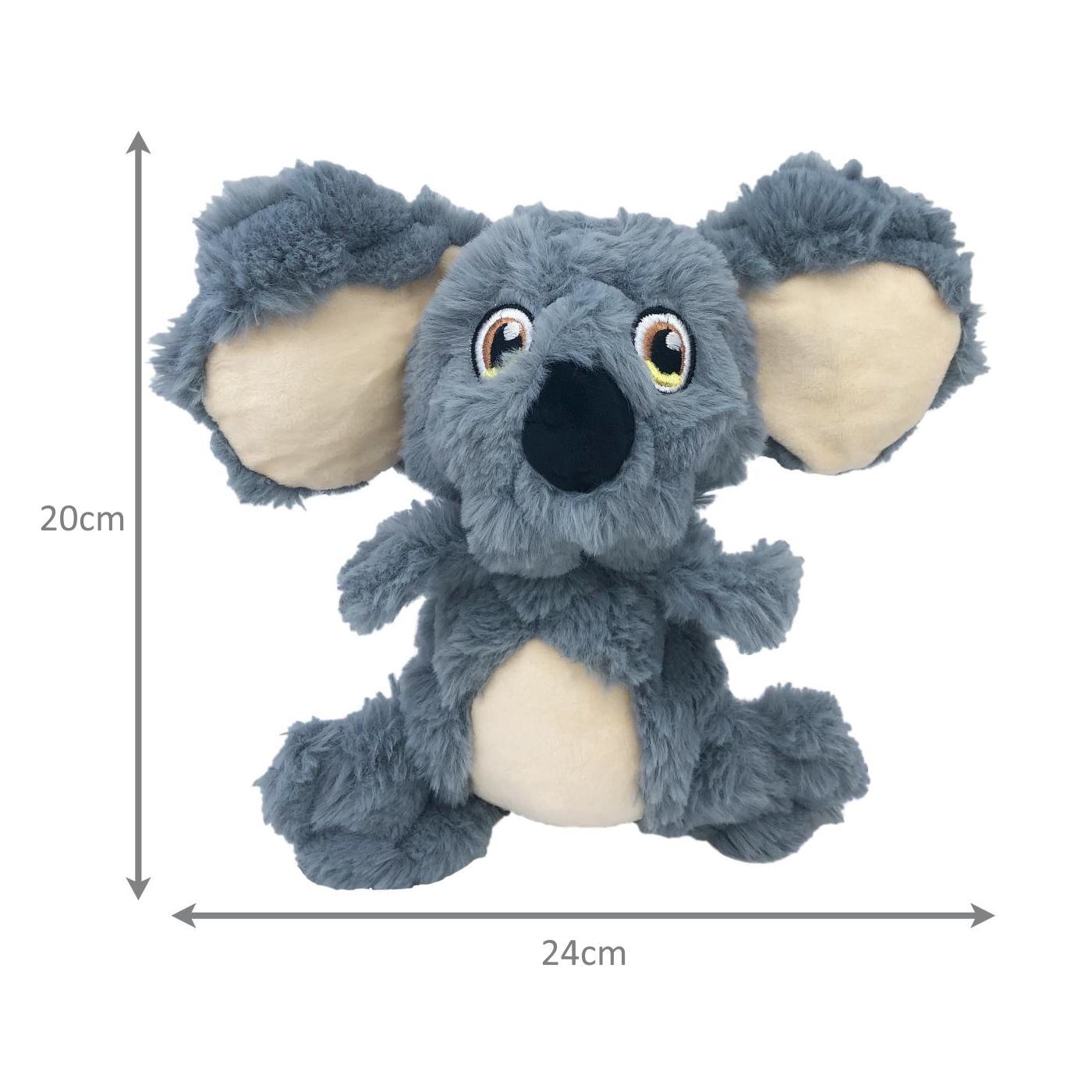 Kong Scrumplez Tug Squeaker Koala size guide, pet essentials warehouse