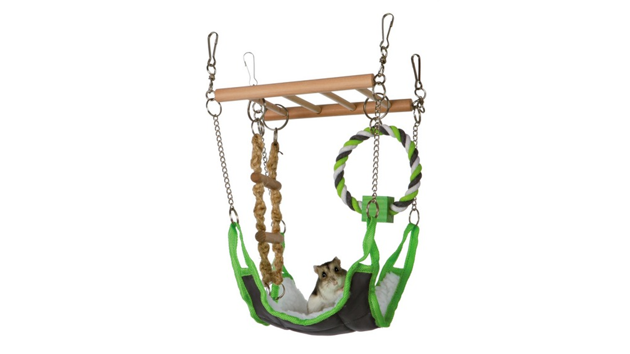 Trixie Suspension Bridge with Hammock with rat, pet essentials warehouse