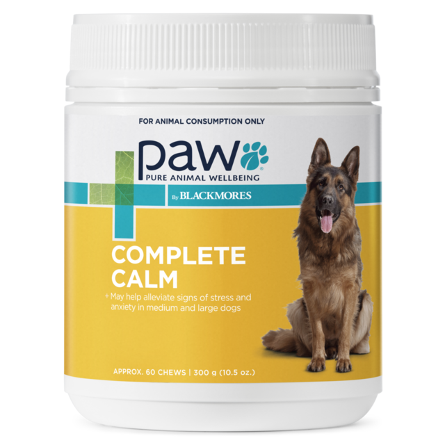 Blackmores PAW Complete Calm Chews for Dogs, Calming Chews for Large Dogs, Helps With Stress in Large Dogs, Blackmores for pets, Pet Essentials Warehouse