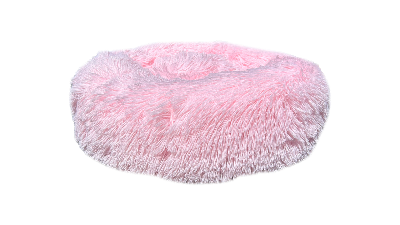 Brooklands Calming Pet Bed Candy Floss, Calming bed for cats and dogs, pink calming bed, round bed for pets, Calming bed for pets, Pet Essentials Warehouse