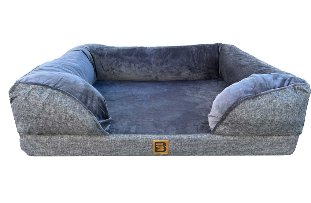 Brooklands Orthopedic Sofa Bed Grey, Beds for dogs, dog bedding, Orthopedic dog beds, Pet Essentials Warehouse