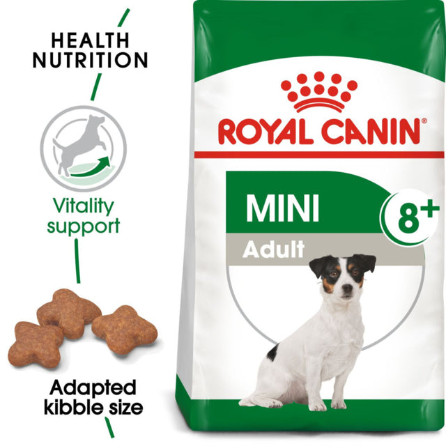 Royal Canin Dog Mini Adult 8+, Aging dog food, food for older dogs, Royal canin, Pet Essentials Warehouse