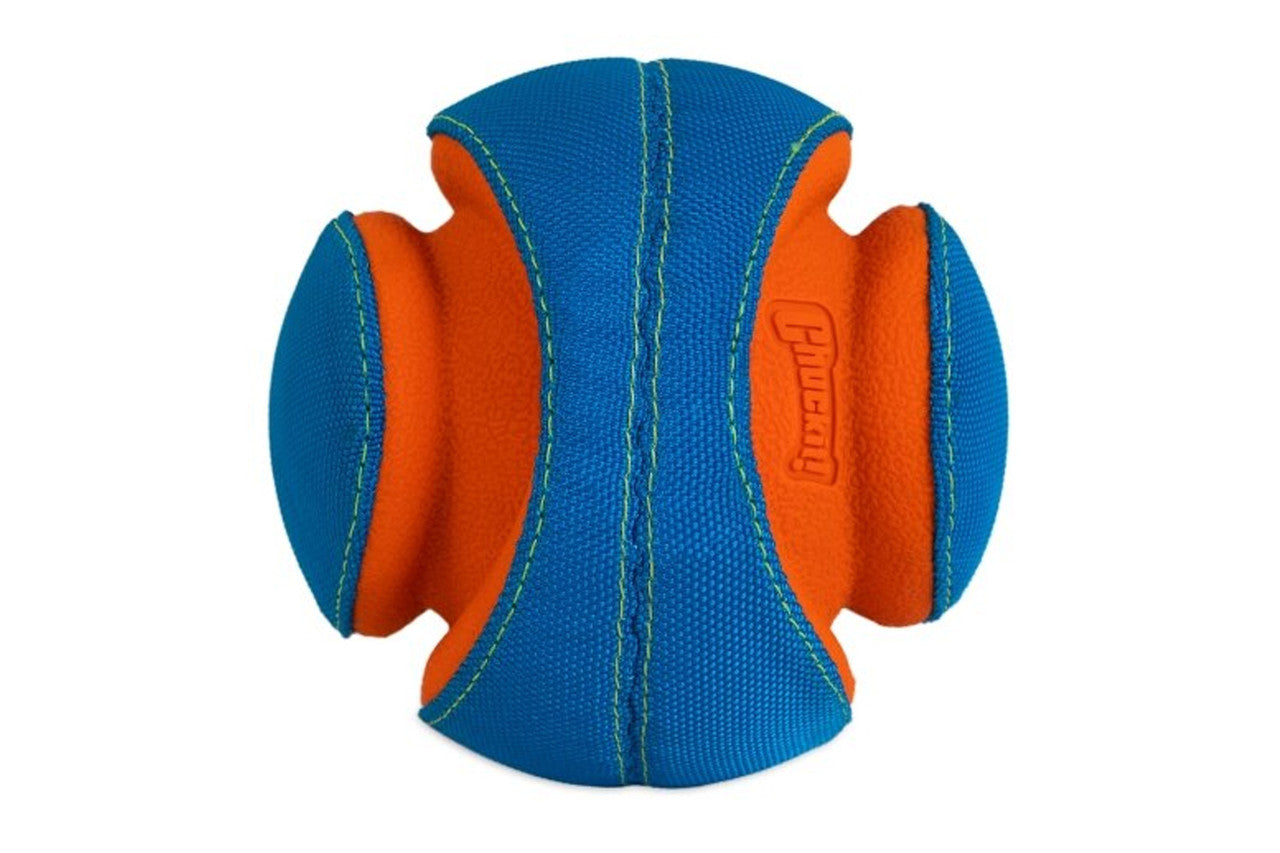 Chuckit! Giggle Kick Fetch Ball back view, pet essentials warehouse