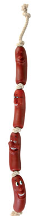 Sausage Chain With Rope, Sausages on a chain, dog toys, Toys for dogs, Pet Essentials Warehouse