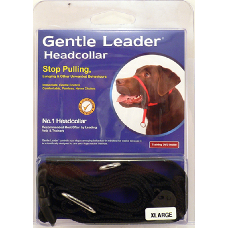 Gentle Leader Head Collar Black XL, Correction Collar, Pet Essentials Warehouse