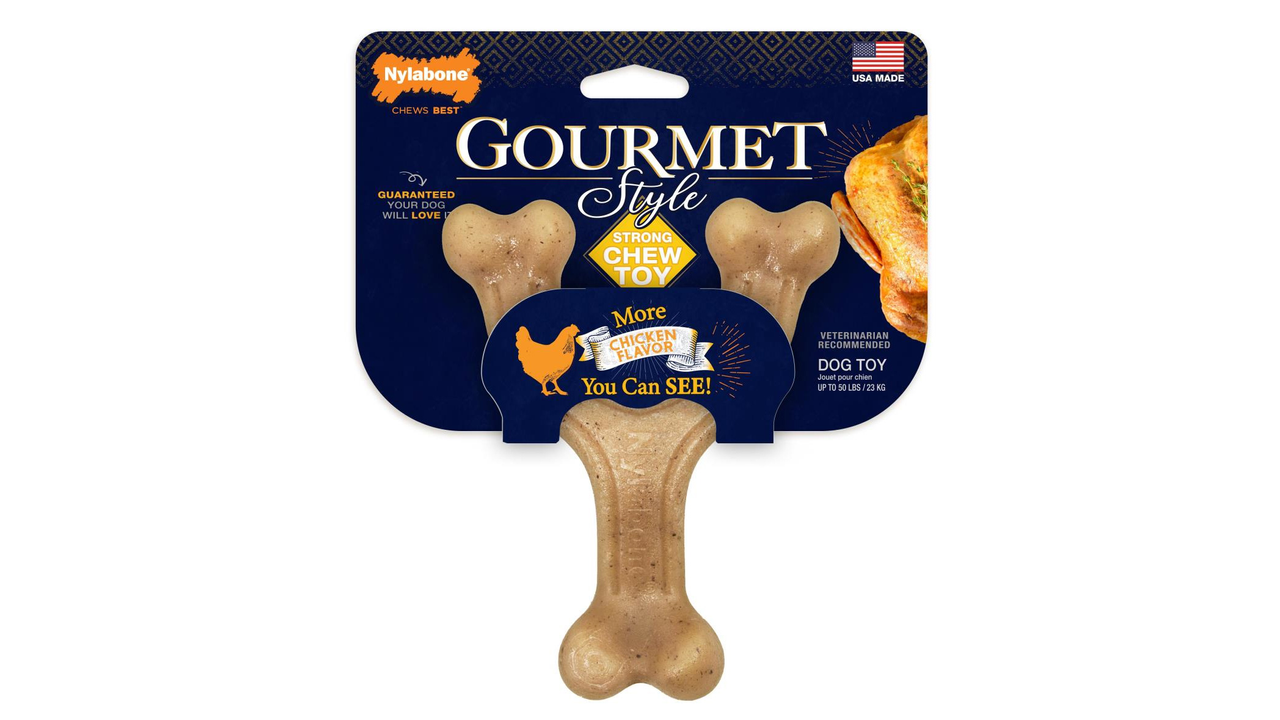 Nylabone Gourmet Style Strong Wishbone Chicken Dog Toy, Wishbone dog toy, Long Lasting chew toy, Pet Essentials Warehouse