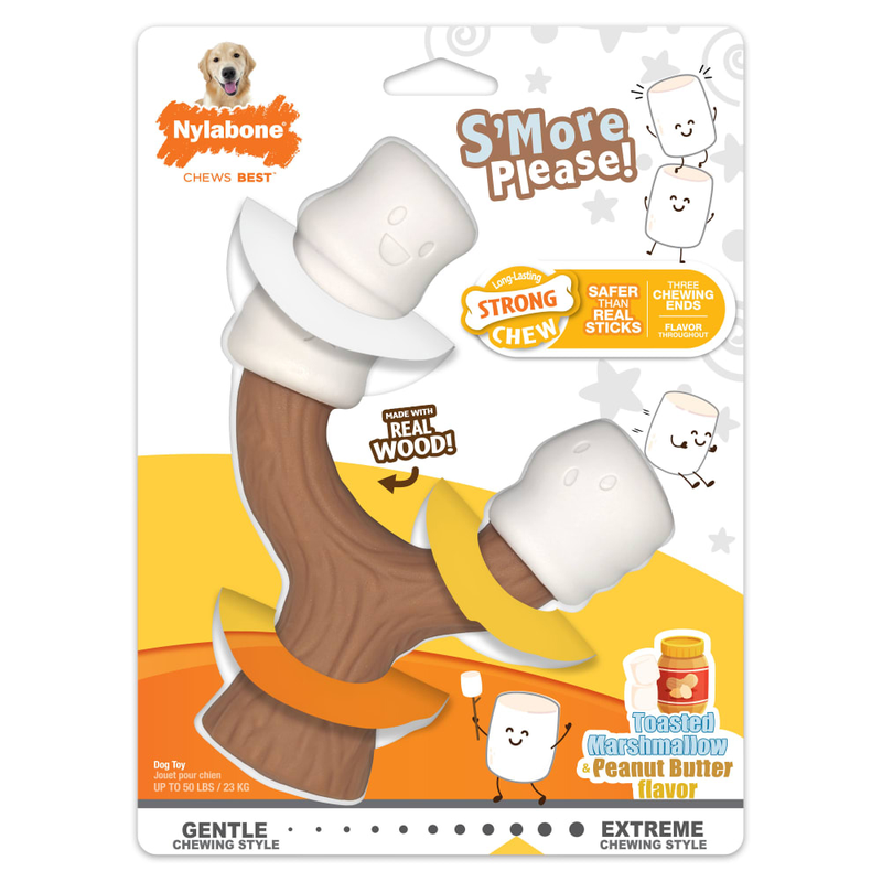 Strong Chew Marshmallow Stick Dog Toy, Smores dog toy, chew toy for large dogs, Long lasting, toasted marshmallow flavour, Pet Essentials Warehouse