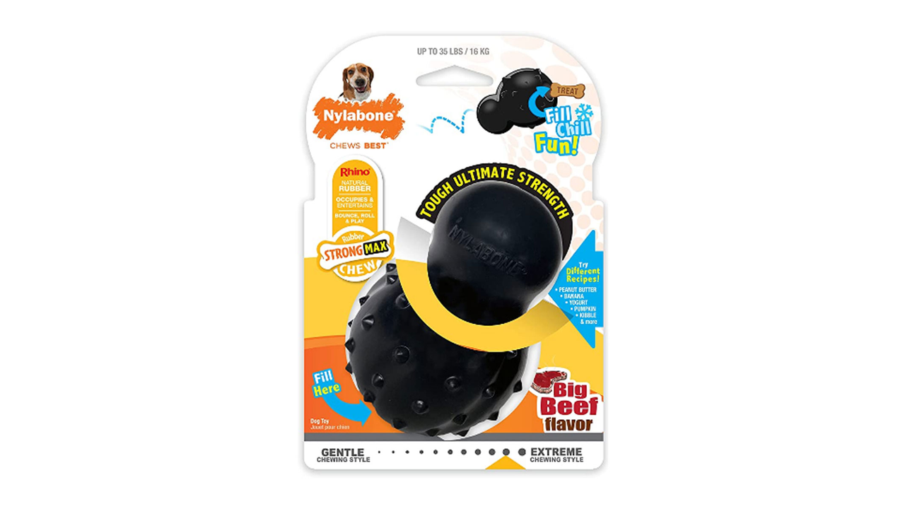 Nylabone Strong Max Stuffable Cone Wolf Dog Toy, Medium Dog Chew, Holds Treats, Long lasting Chew toy, Pet Essentials Warehouse