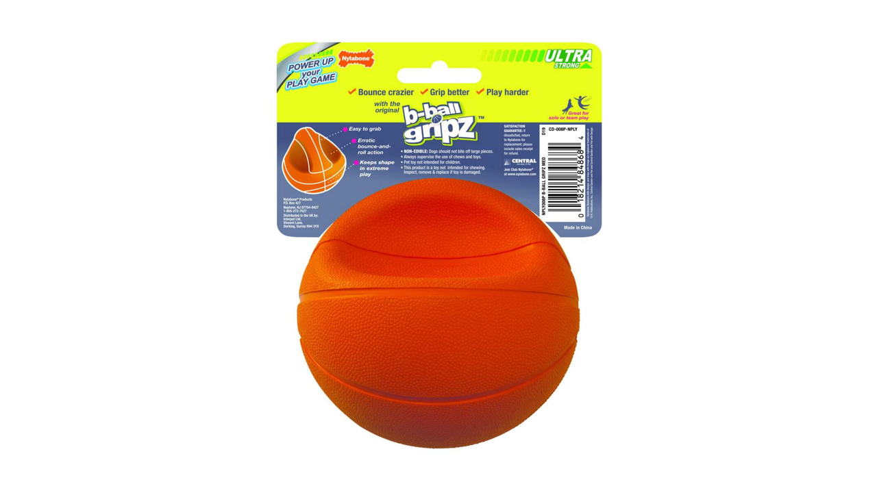 Nylabone Basketball Gripz Dog Toy Nylabone Dog Toys Pet Essentials