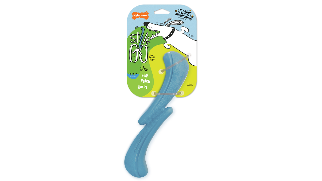 Nylabone Creative Play Stik-Go, Front packaging, Pet Essentials Warehouse